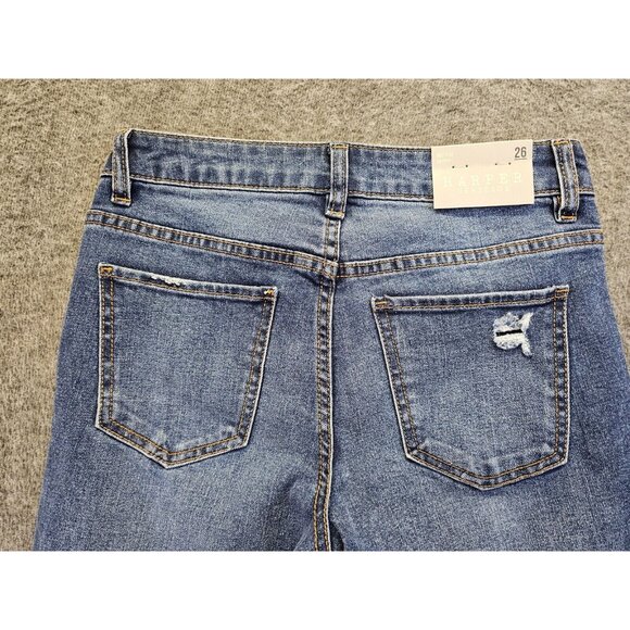 Harper Heritage Jeans Mid Rise Skinny Raw Hem Womens Size 26 - Picture 3 of 14